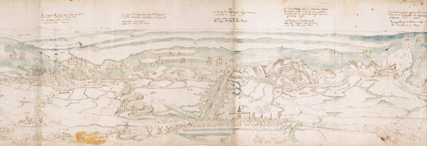 De Walcherse rede. De Walcherse rede met links Arnemuiden en rechts het fort Rammekens en de Westerschelde. De kronkelige Arne is niet meer in gebruik als toegang naar Middelburg. Een in 1535 gegraven kanaal verbindt de stad met de rede.