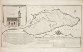 Het eiland Urk. Kaart van het eiland Urk uit 1791, vervaardigd door J. Schilling in opdracht van de burgemeesters van Amsterdam. Aan de zuidkant van het eiland, aan de bovenkant van de kaart, ligt de Rede, een geliefde ankerplaats voor schepen, ook bekend onder de naam het Hop.