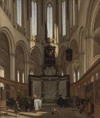 Het praalgraf van Michiel de Ruyter in het koor van de Nieuwe Kerk in Amsterdam