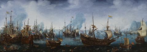 Voorstudie van De slag bij Gibraltar, 25 april 1607