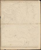 Hydrografische kaart van het noordelijk deel van de Zuiderzee in twee delen. In kaart gebracht door luitenant-ter-zee A. van Rhijn in opdracht van vice-admiraal en minister van Marine J.C. Rijk. Schaal 1:50.000, 1846.